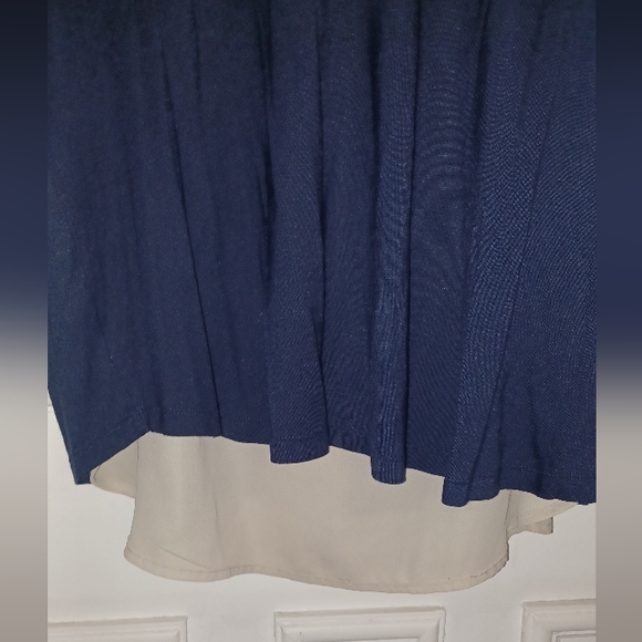 The Limited Womens Zip Pocket Shirt Navy Blue Large Back Accent - Picture 3 of 6